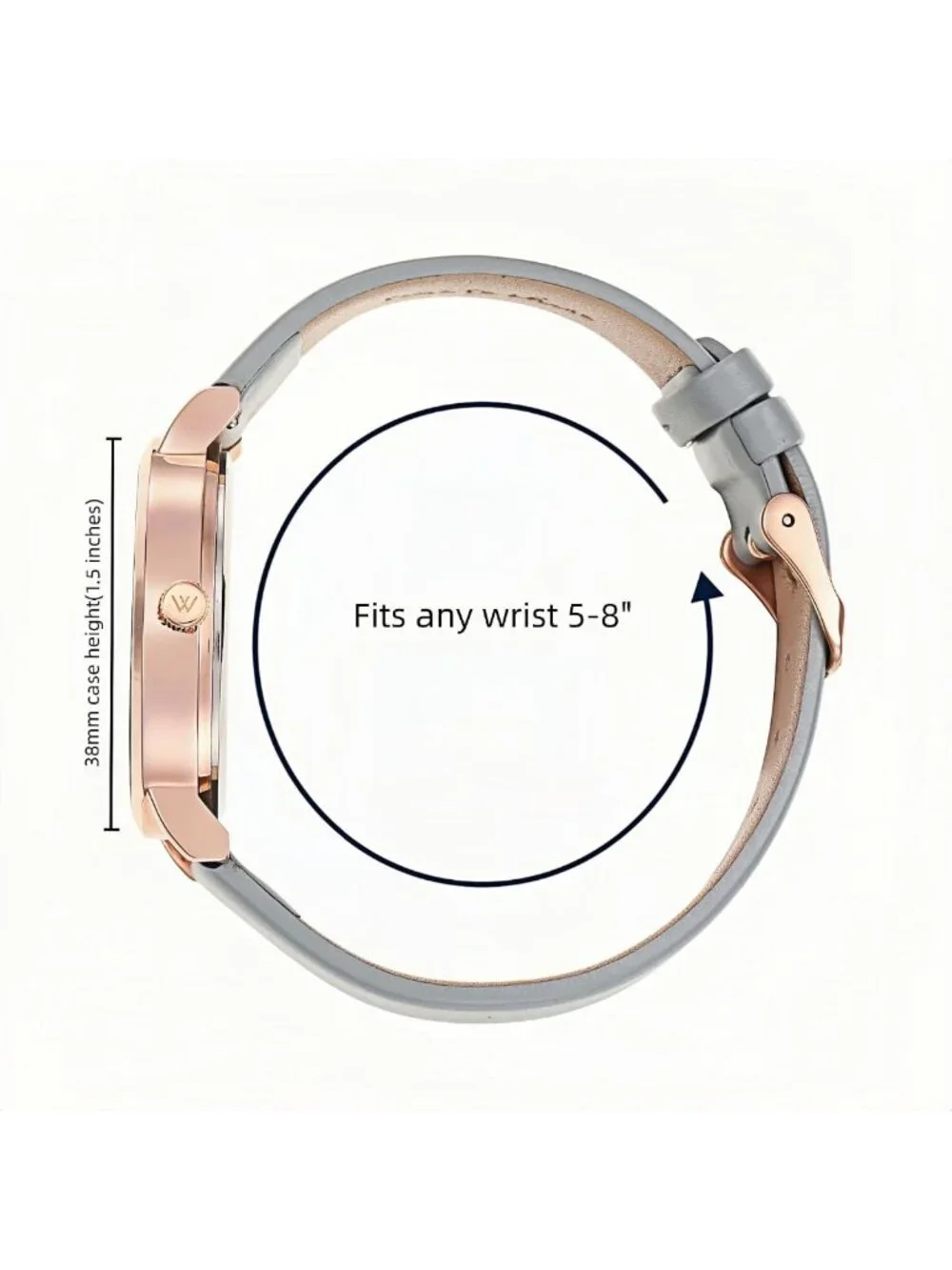 Stylish Maxi Numbers Women's Watch - Interchangeable Leather Band, Easy Read